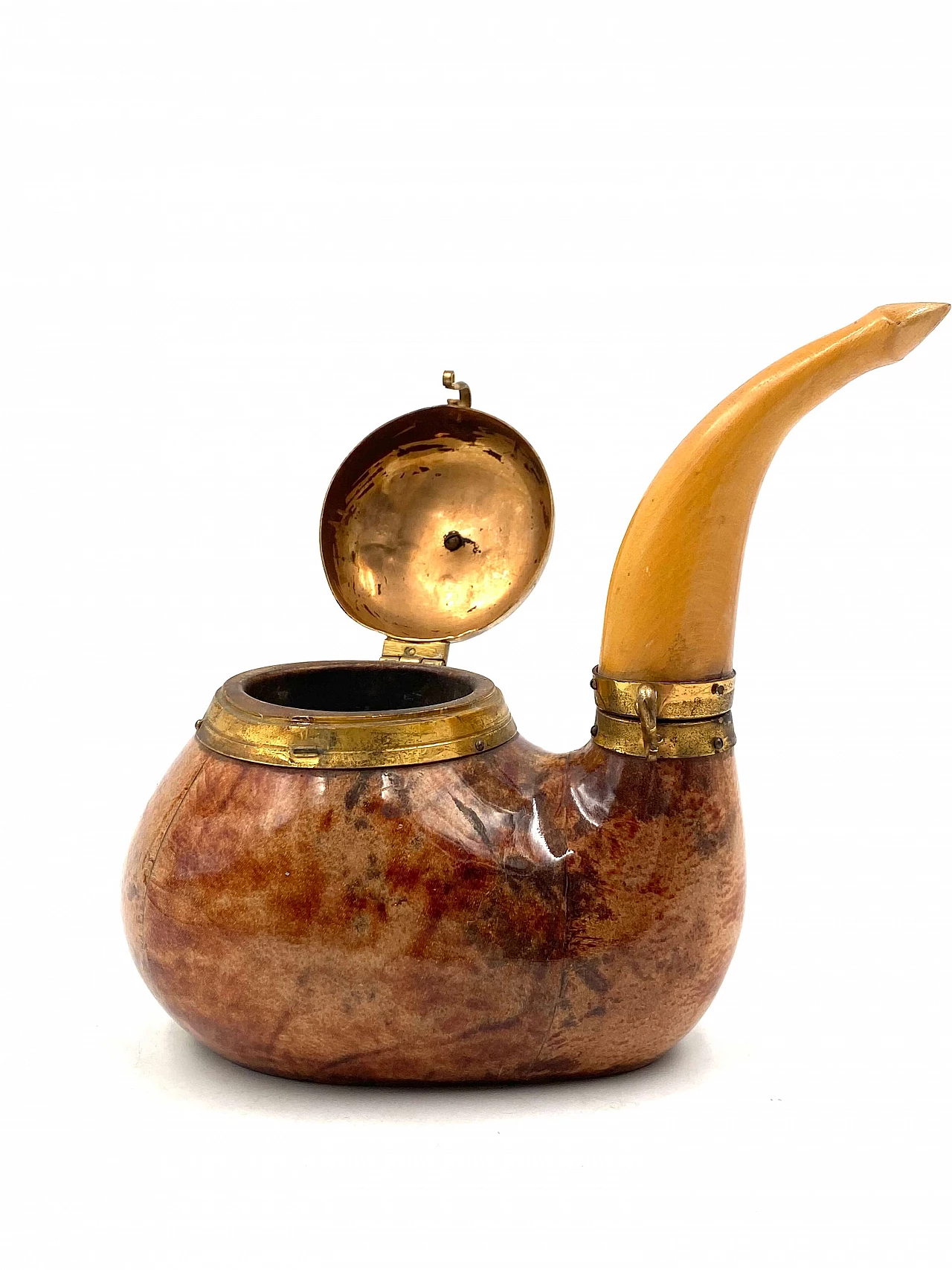 Scatola da tabacco a forma di pipa di Aldo Tura per Macabo, anni '50 16