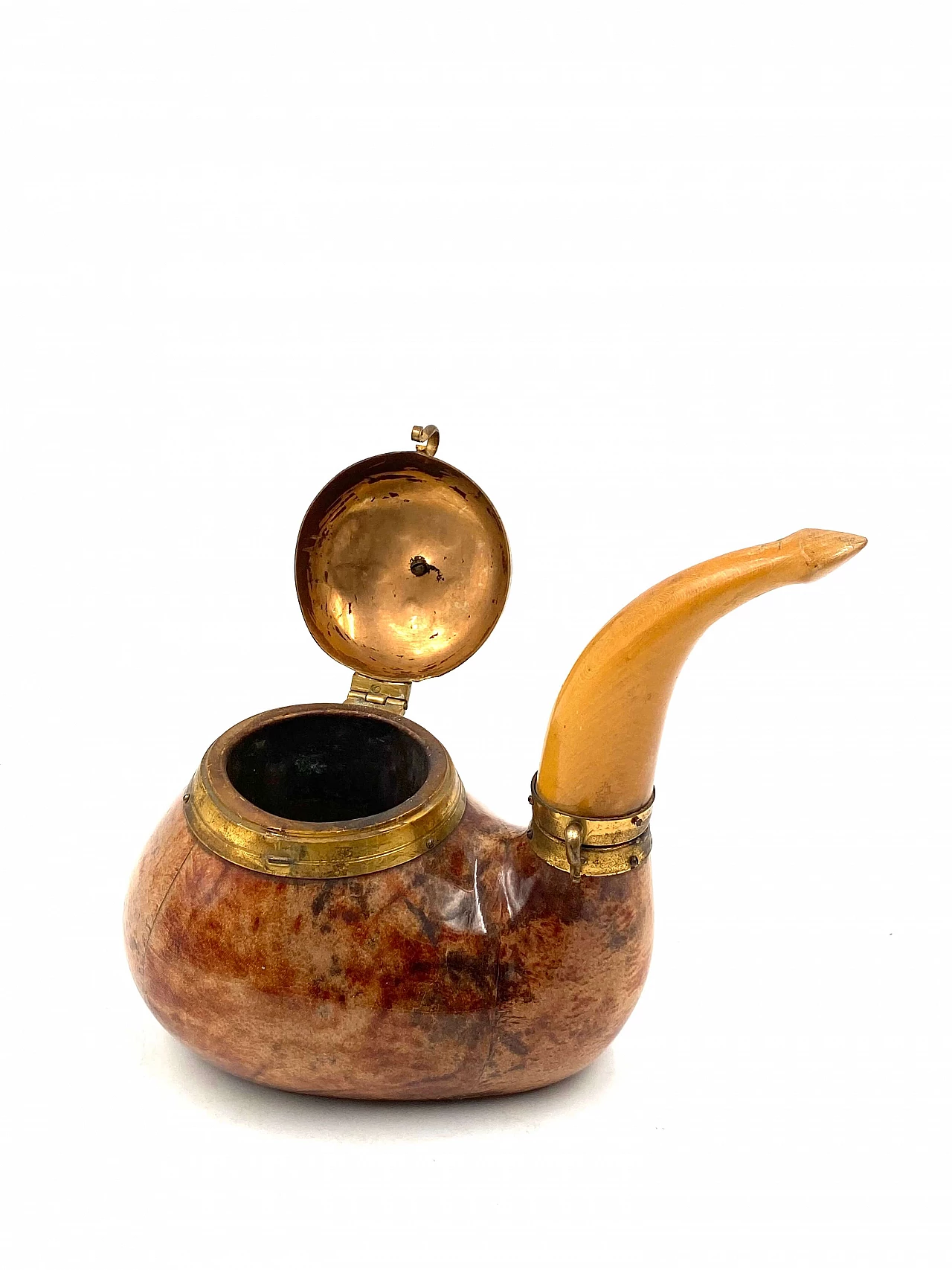 Scatola da tabacco a forma di pipa di Aldo Tura per Macabo, anni '50 17