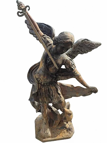Bronze sculpture of Saint Michael the Archangel, early 20th century