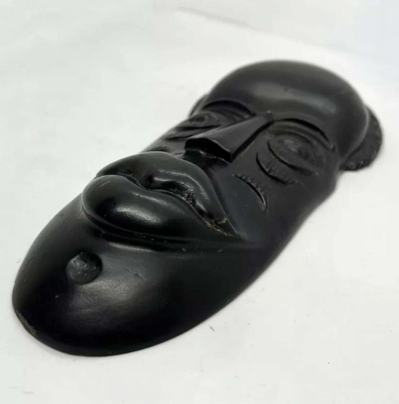 Cuban black wood decorative mask, 1970s 8