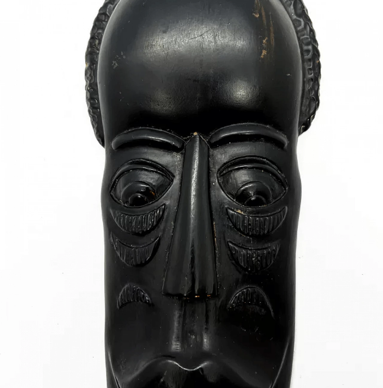 Cuban black wood decorative mask, 1970s 9