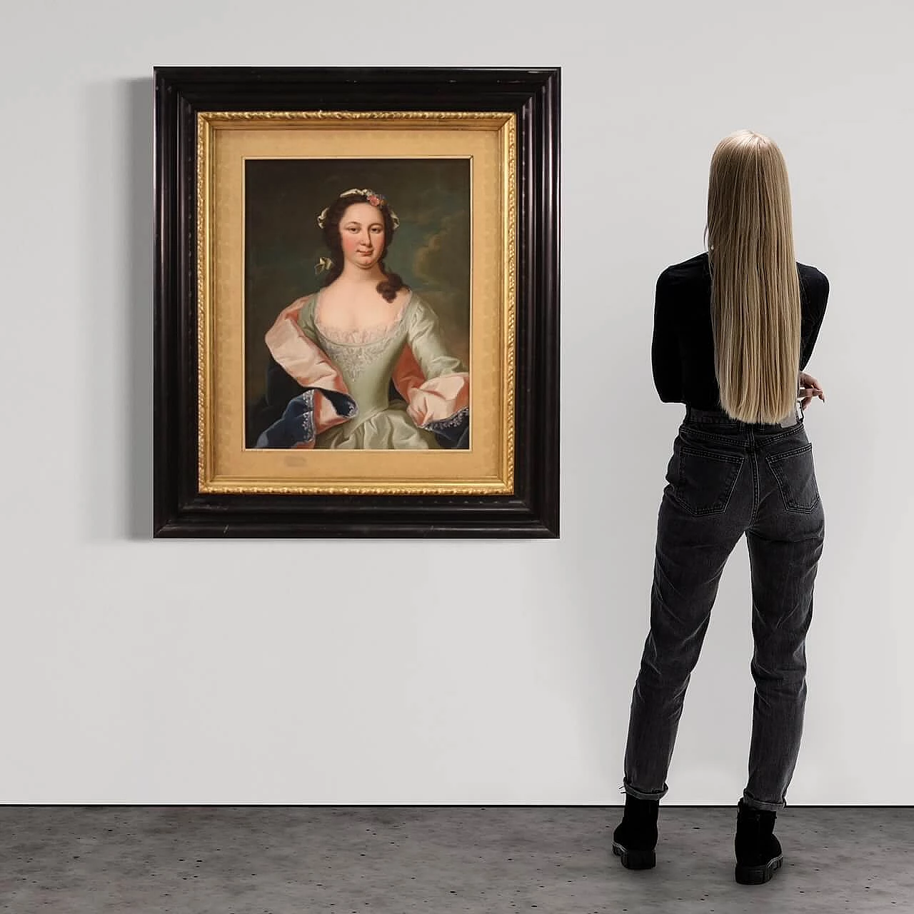Ritratto di nobildonna, dipinto a olio su tela, '800 3