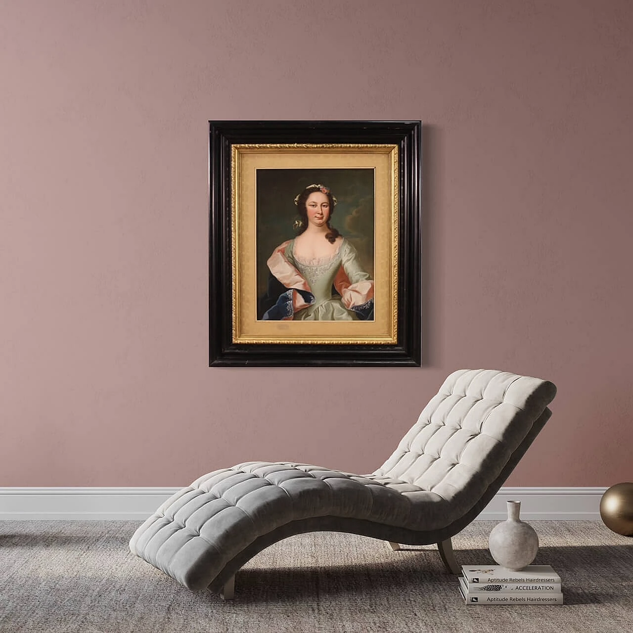 Ritratto di nobildonna, dipinto a olio su tela, '800 14