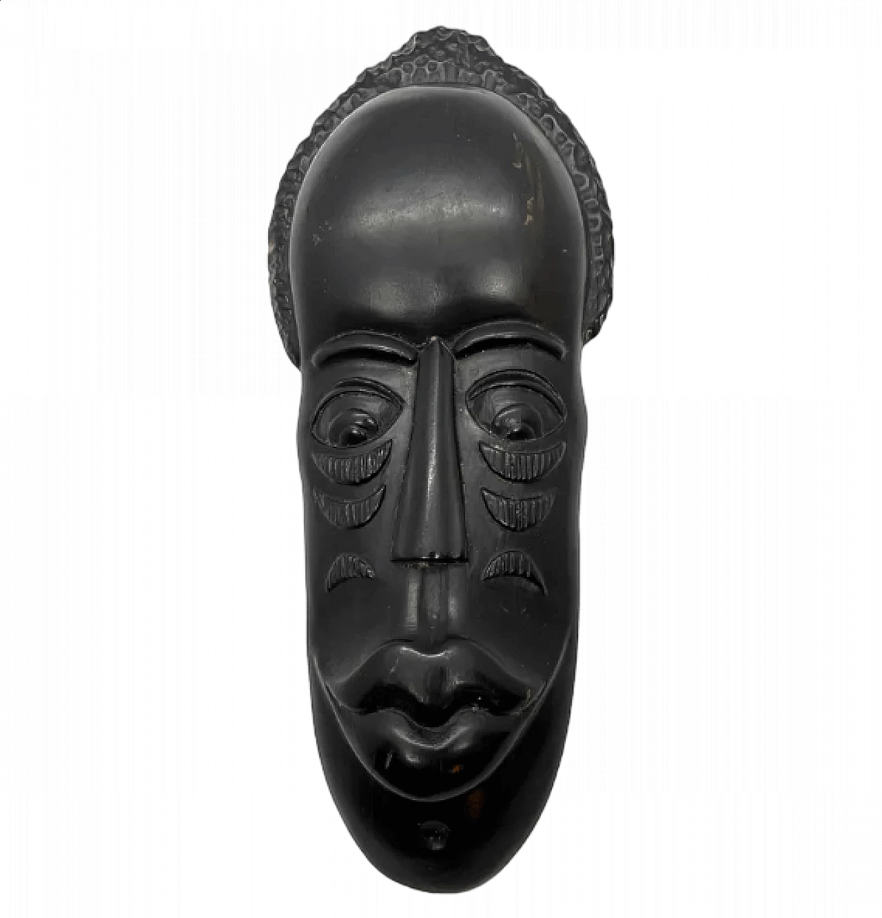 Cuban black wood decorative mask, 1970s 11