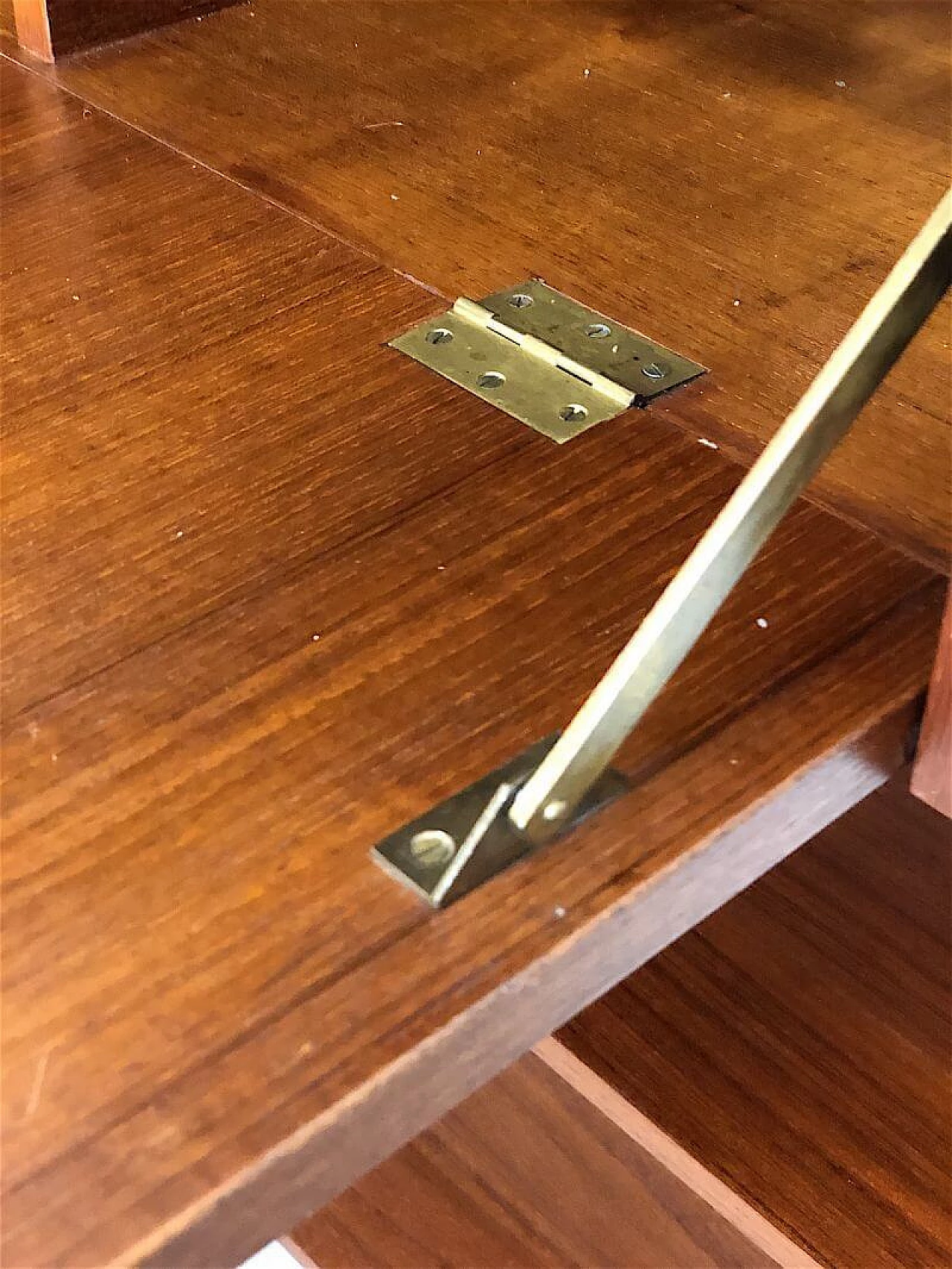 Modular three-bay solid teak bookcase by Franco & Nori, 1960s 10