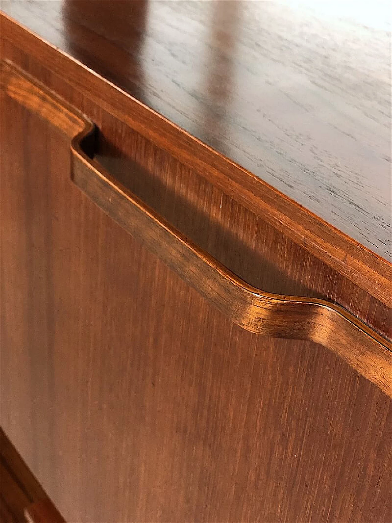 Modular three-bay solid teak bookcase by Franco & Nori, 1960s 11