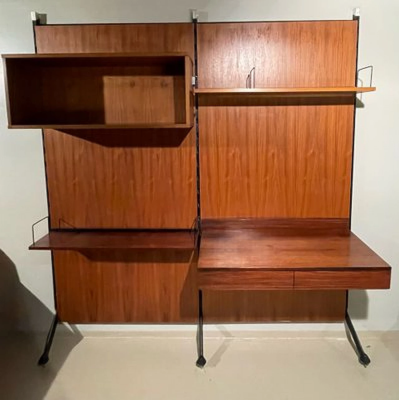 Urio modular teak bookcase by Ico & Luisa Parisi for Mim Roma, 1960s 1