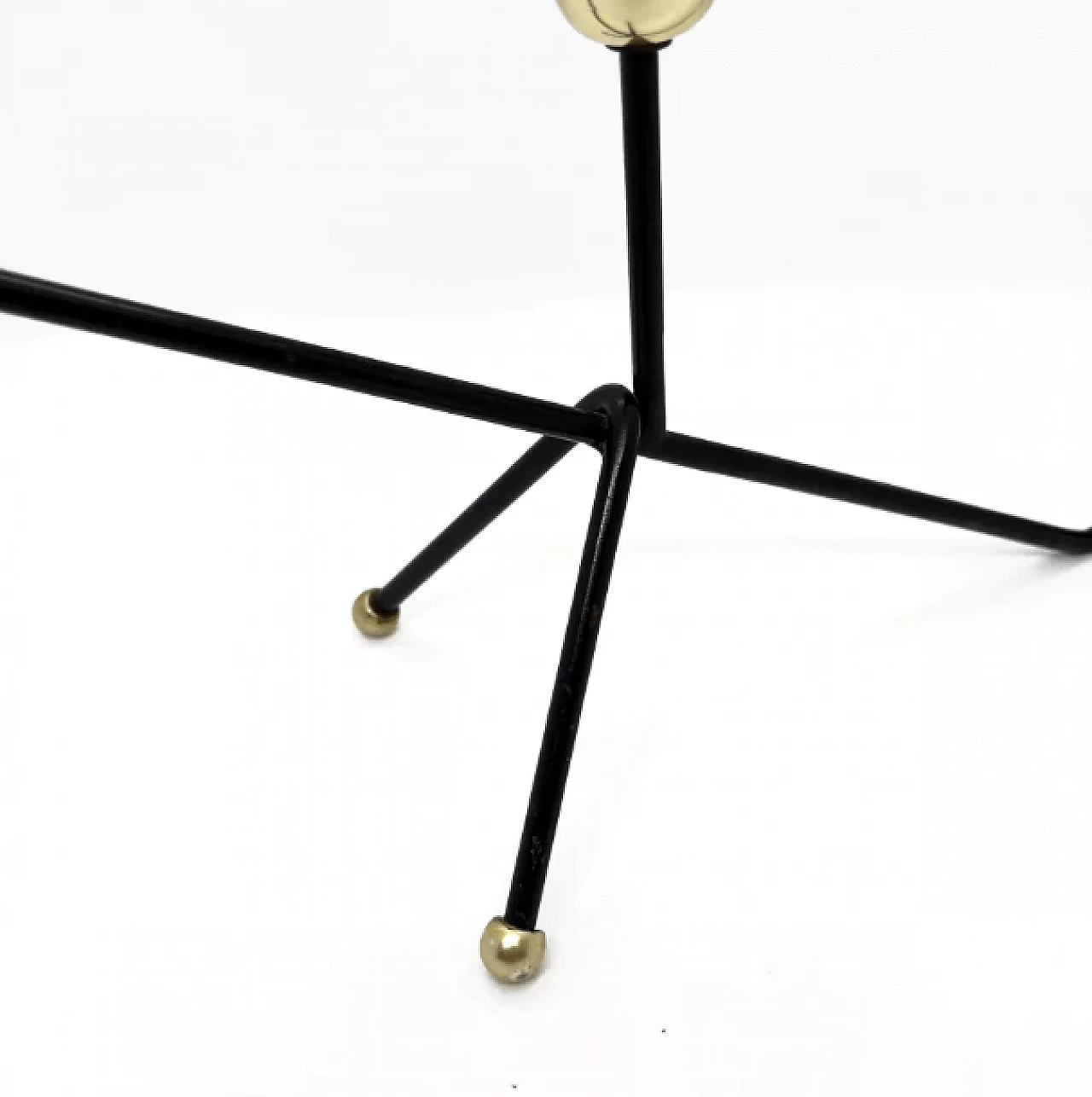 Belgian gilded and black aluminum candelabrum, 1970s 5