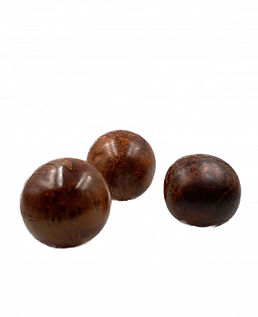 3 Spherical wooden sculptures, 1960s