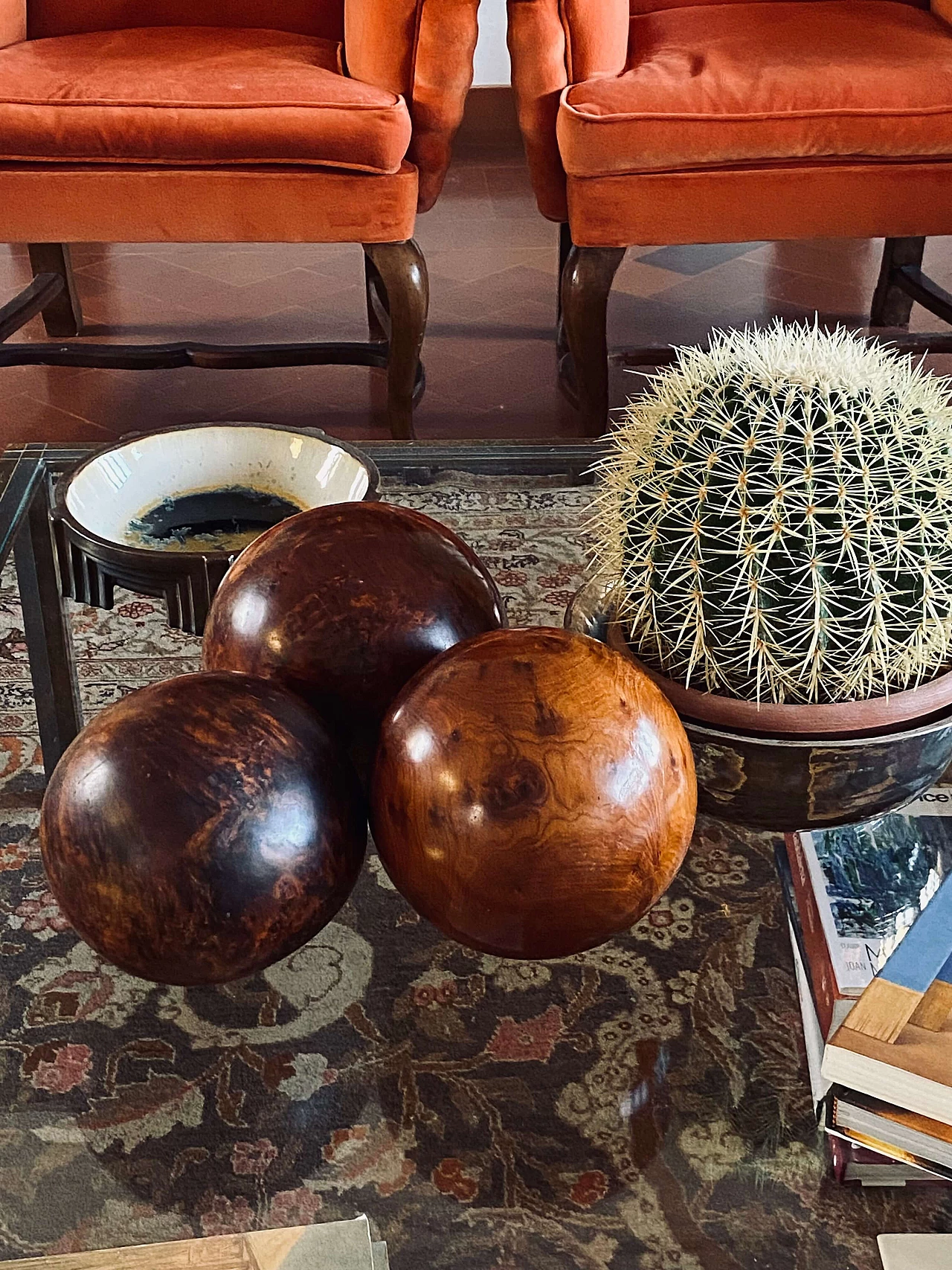 3 Spherical wooden sculptures, 1960s 7