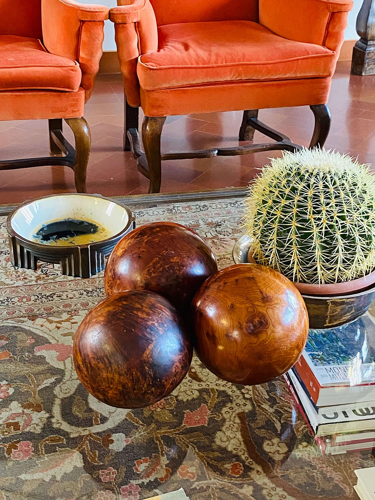 3 Spherical wooden sculptures, 1960s 8