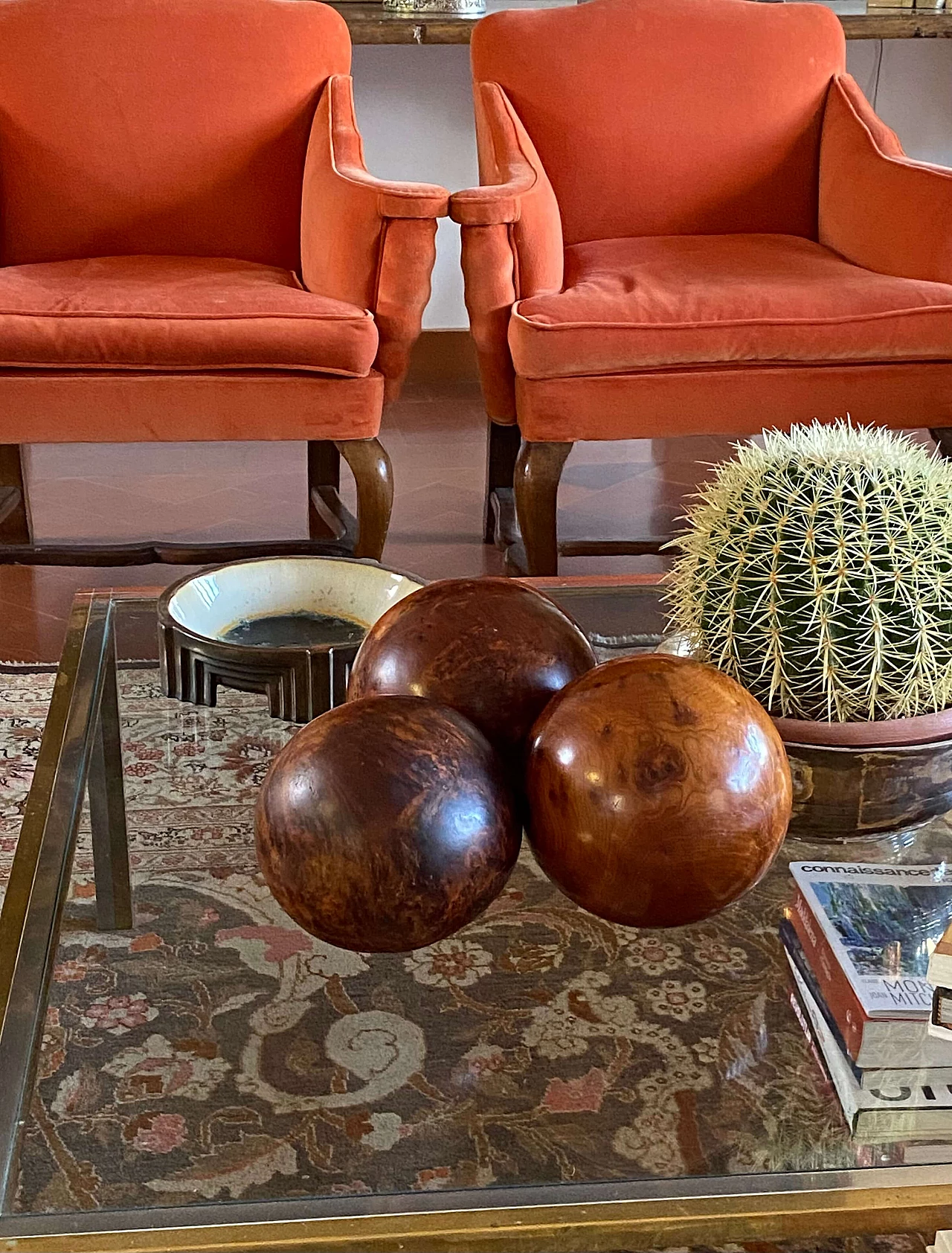 3 Spherical wooden sculptures, 1960s 9