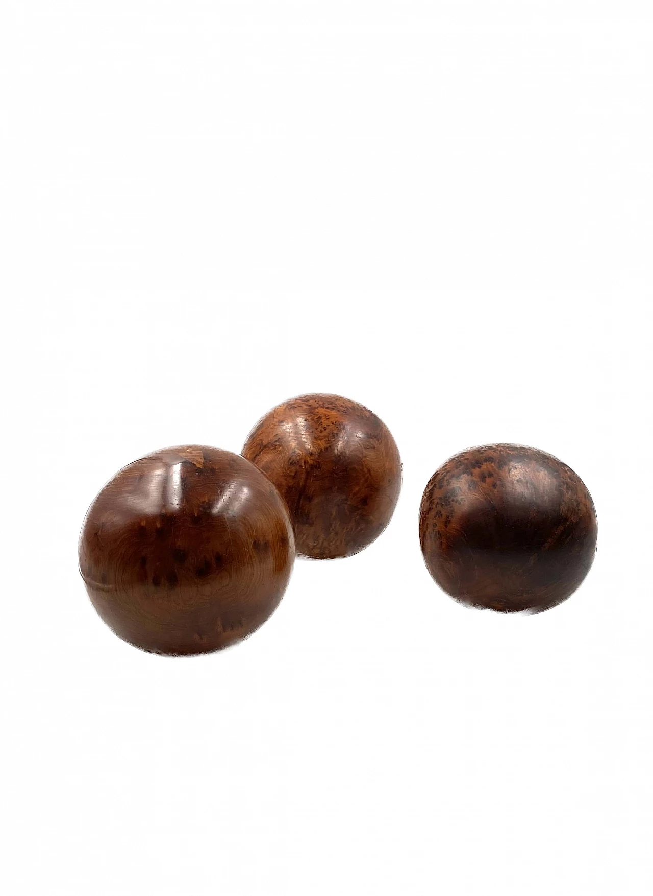 3 Spherical wooden sculptures, 1960s 14