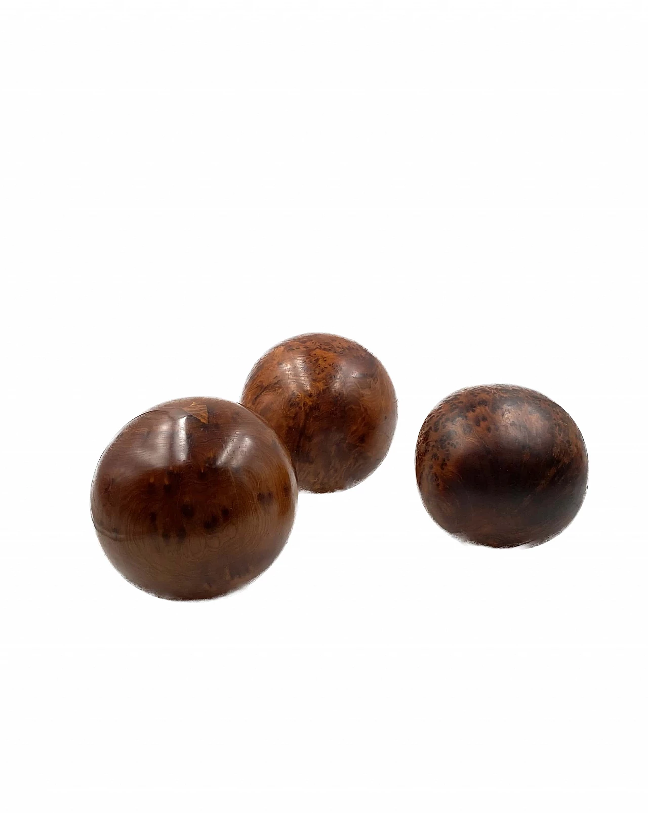 3 Spherical wooden sculptures, 1960s 15