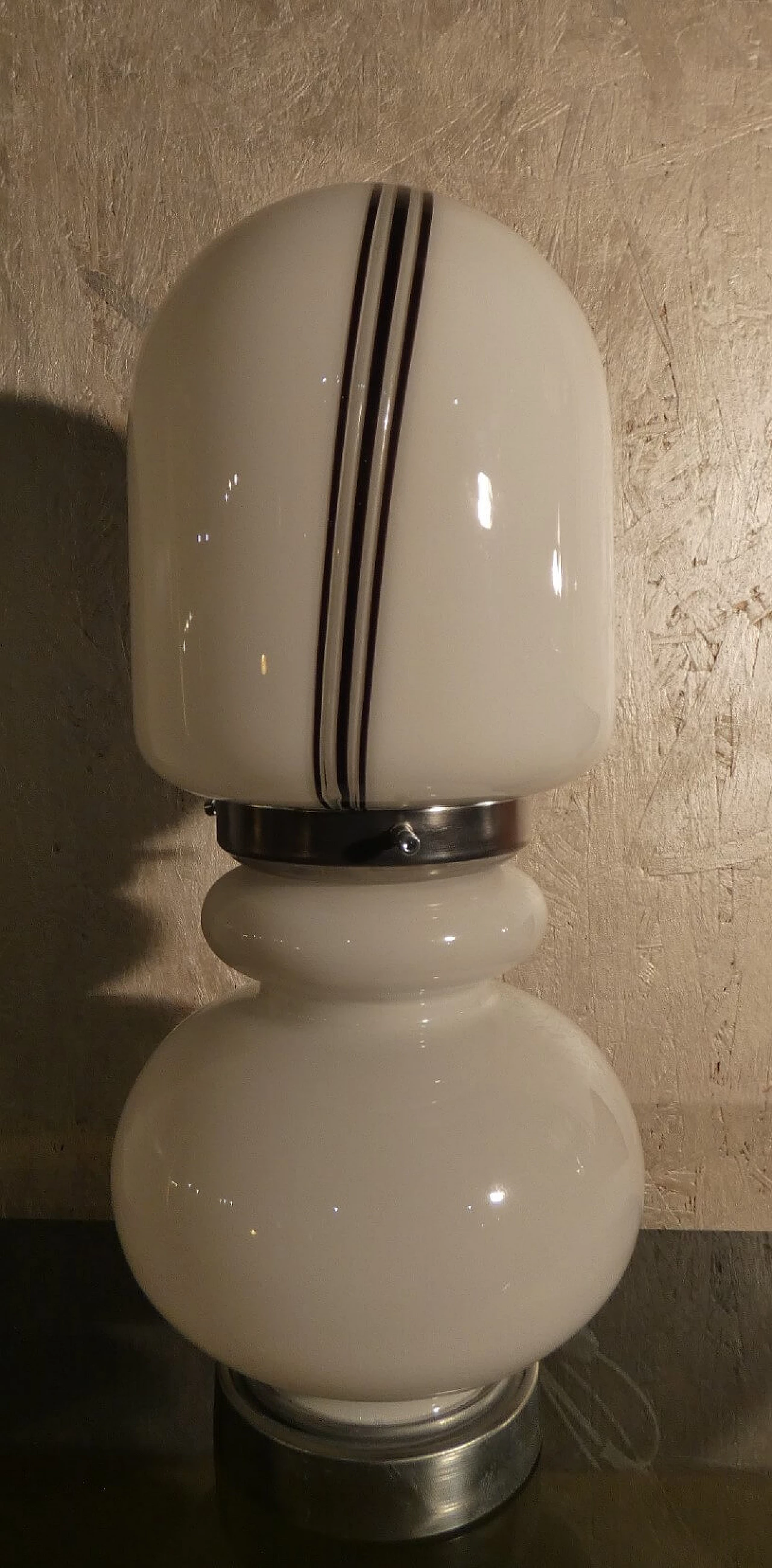 Murano glass table lamp by Mazzega, 1970s 5