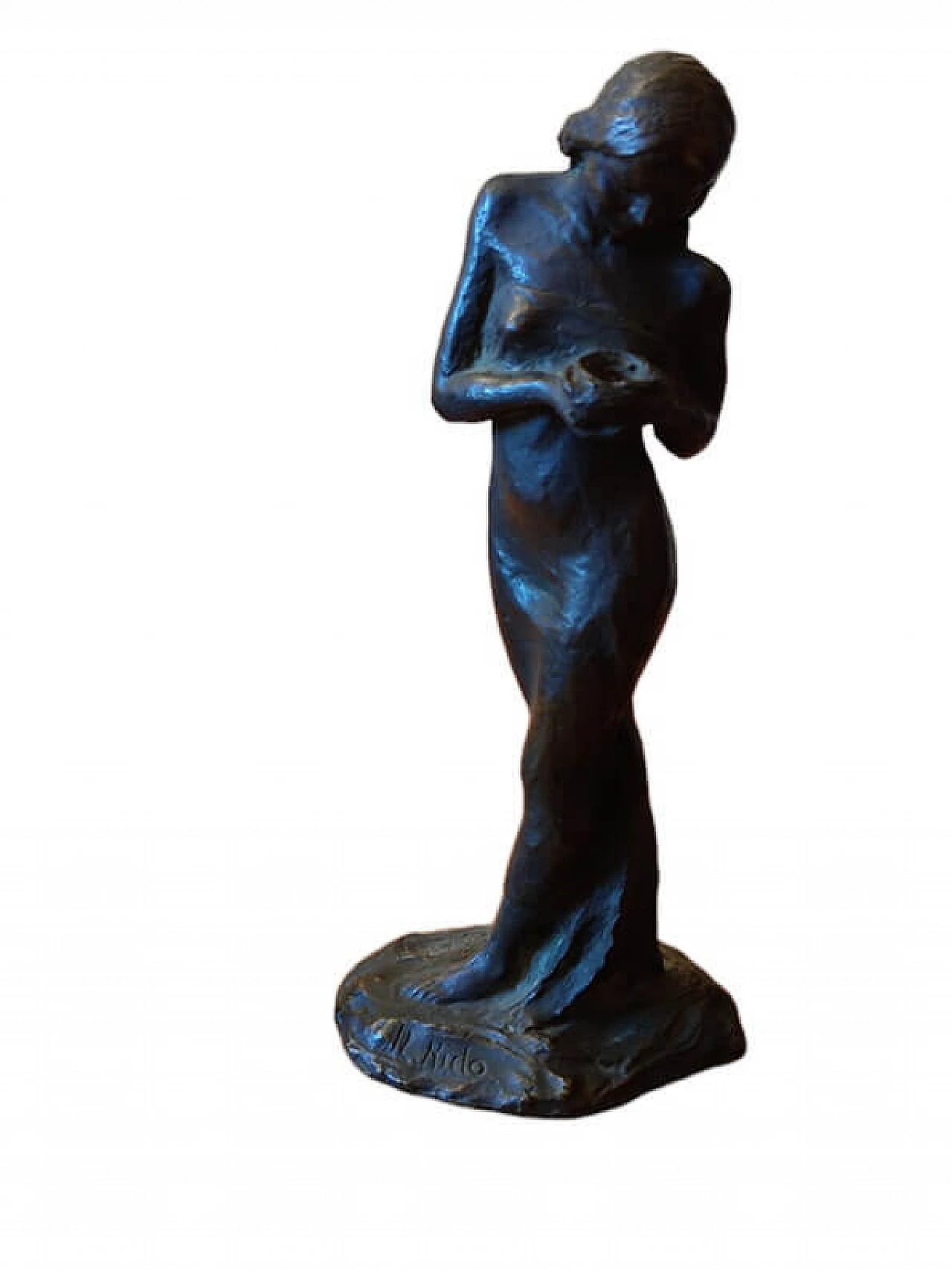 Lina Arpesani, Il nido, scultura in bronzo, 1920 5