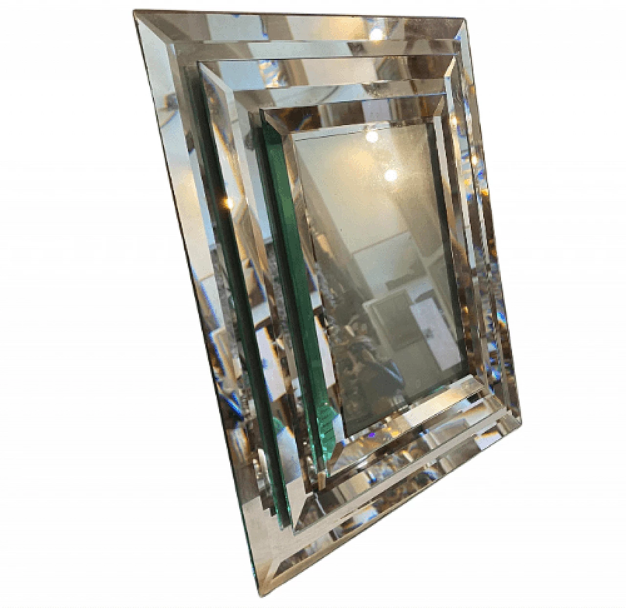 Portafoto in vetro a specchio di Fontana Arte, anni '50 3