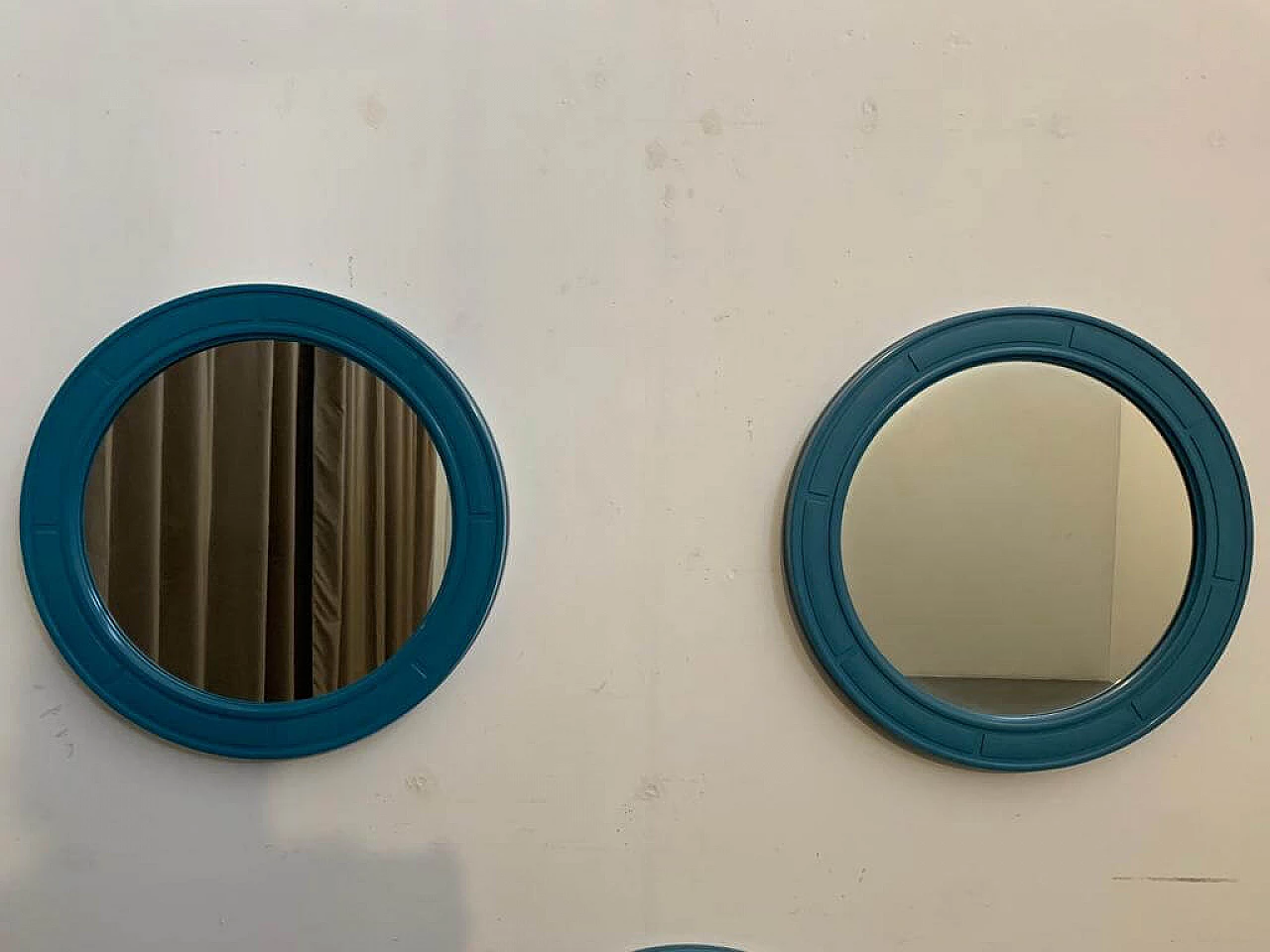 Coppia di specchi blu di Carrara & Matta, anni '70 1