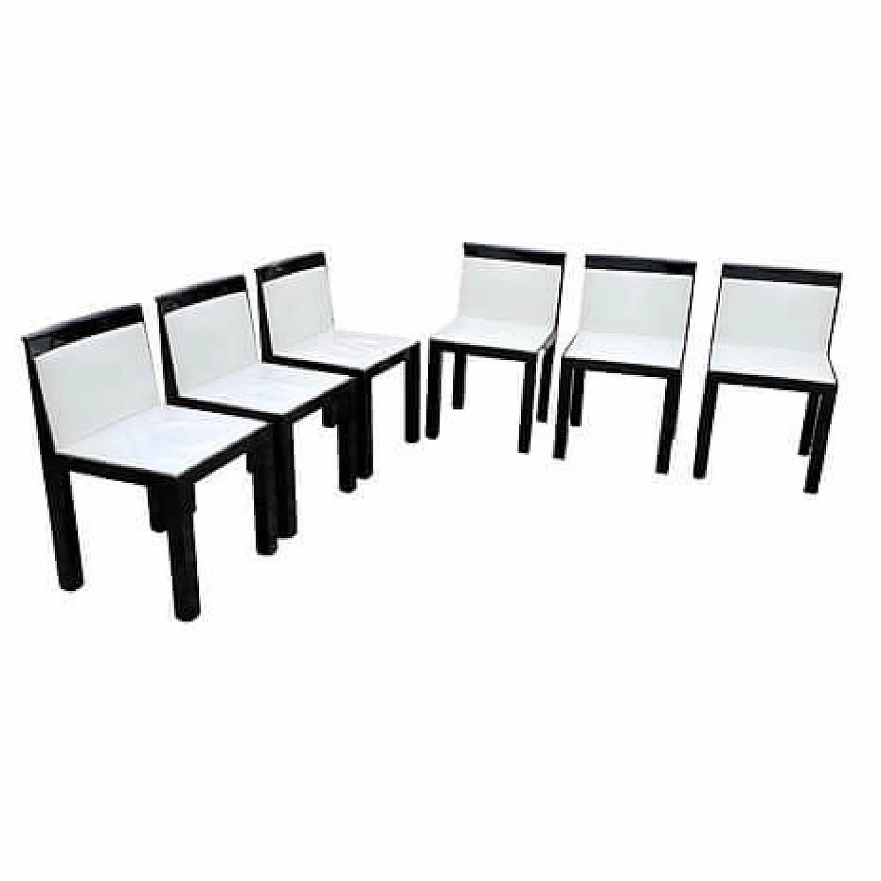 6 Teatro chairs by Aldo Rossi and Luca Meda for Molteni, 1980s 4