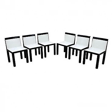 6 Teatro chairs by Aldo Rossi and Luca Meda for Molteni, 1980s