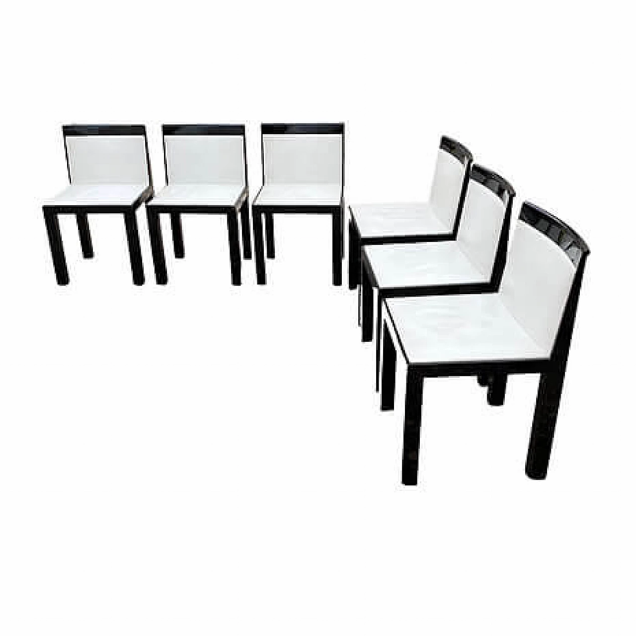 6 Teatro chairs by Aldo Rossi and Luca Meda for Molteni, 1980s 9