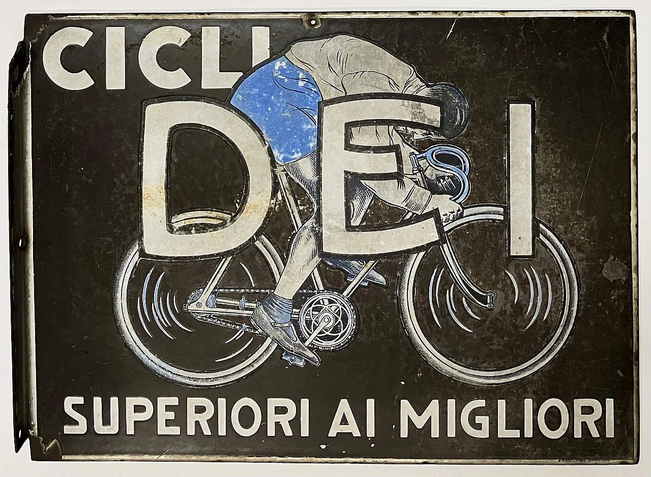 Sign with illustration of Umberto Dei by Marcello Dudovich, 1920s 1