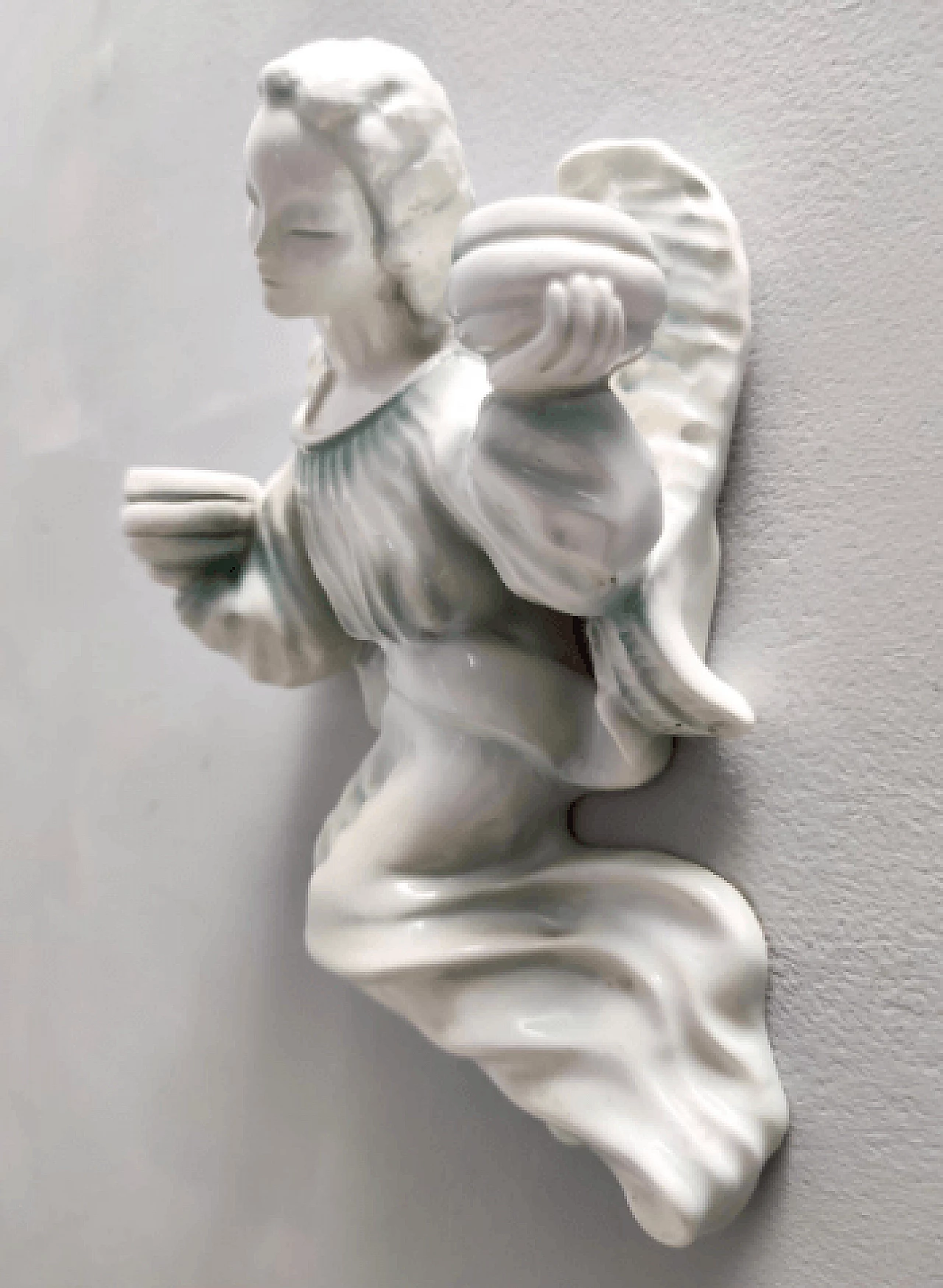 Glazed ceramic wall candelabrum by Goldscheider, 1930s 5