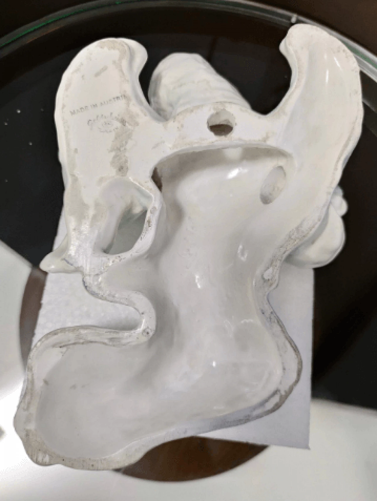 Glazed ceramic wall candelabrum by Goldscheider, 1930s 8