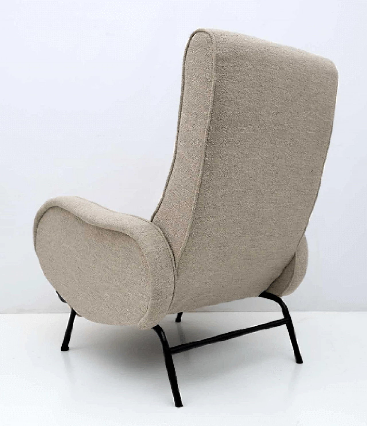 Bouclé fabric reclining armchair by Marco Zanuso, 1950s 9