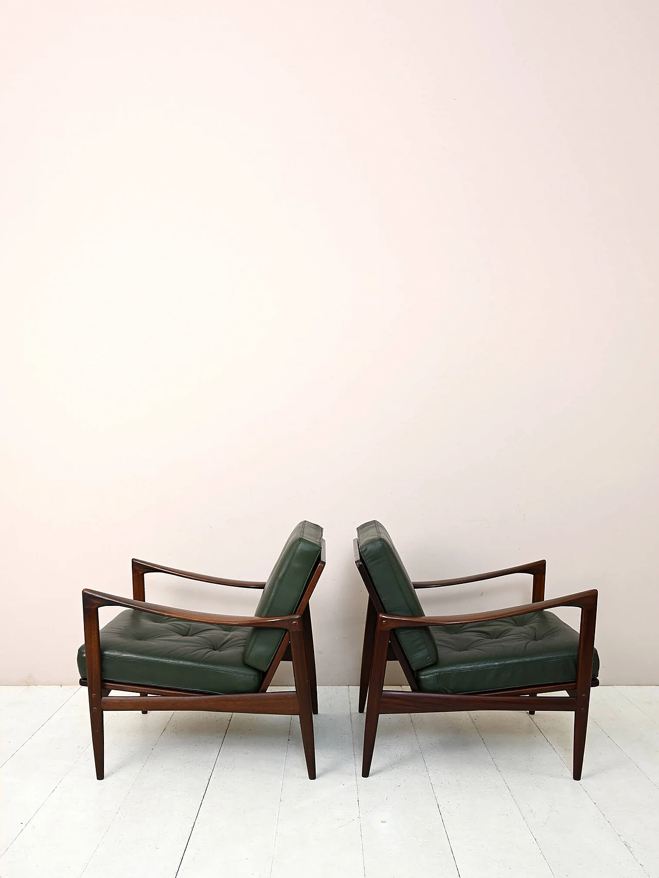 Pair of Kandidaten armchairs by Ib Kofod-Larsen for Ope, 1960s 3