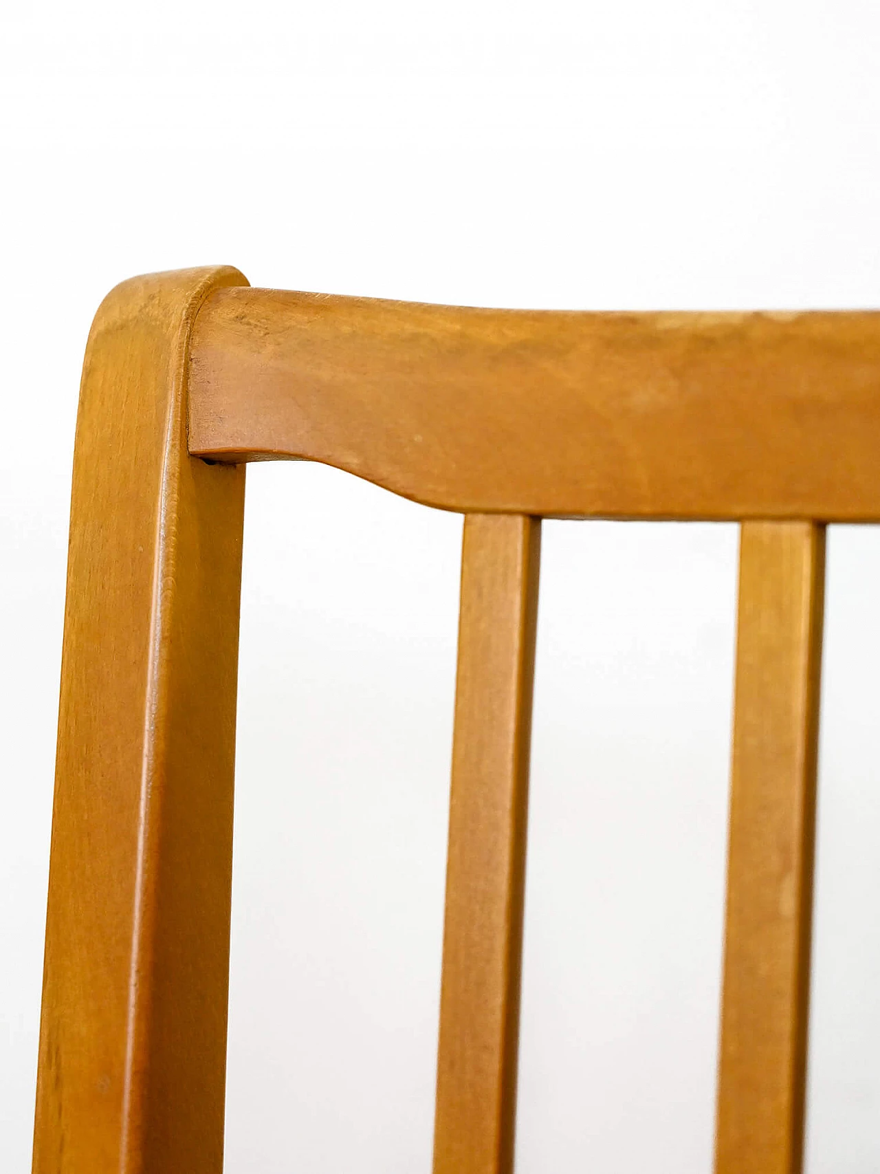 4 Sedie svedesi in betulla e tessuto verde scuro, anni '50 11