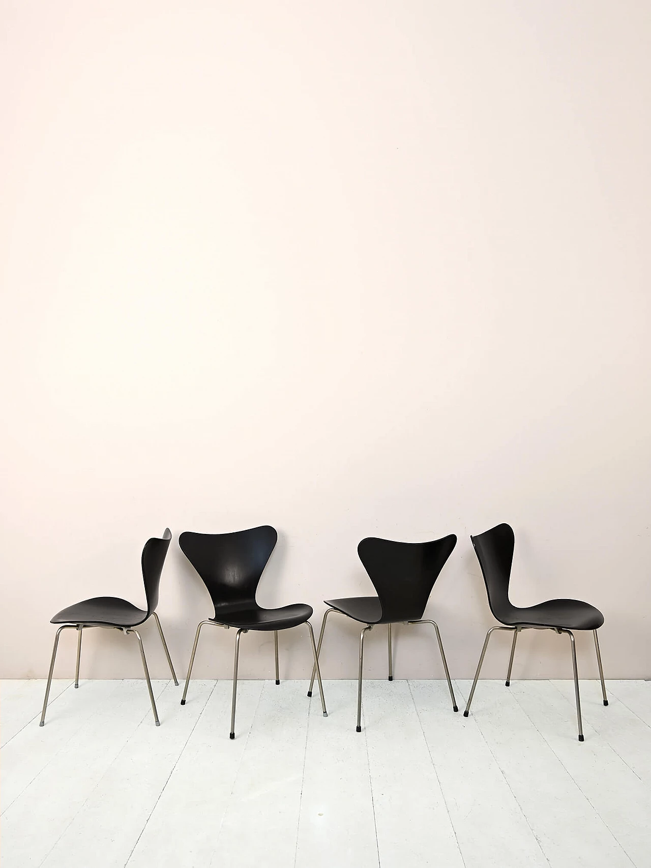4 Sedie 3107 di Arne Jacobsen, anni '60 1