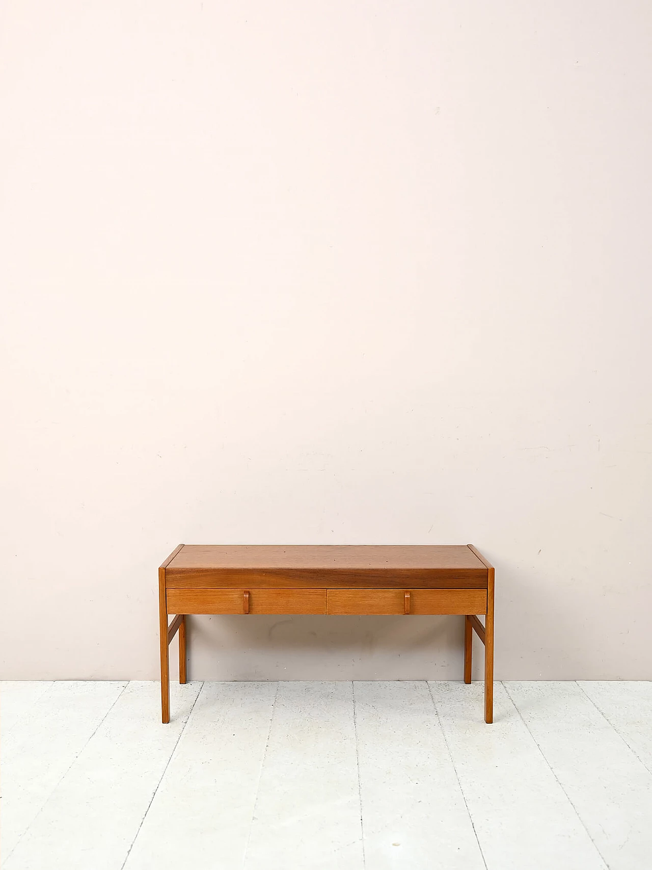 Low teak TV stand cabinet, 1960s 2