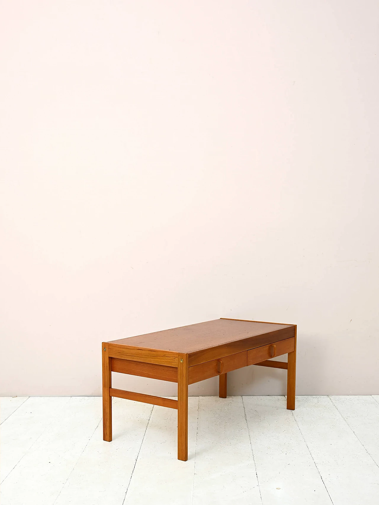 Low teak TV stand cabinet, 1960s 3