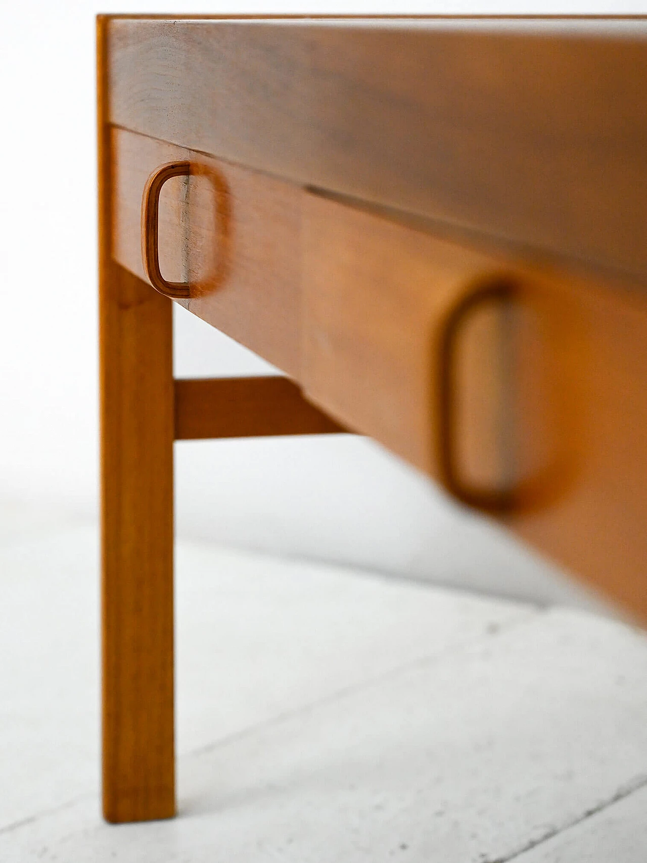 Low teak TV stand cabinet, 1960s 7