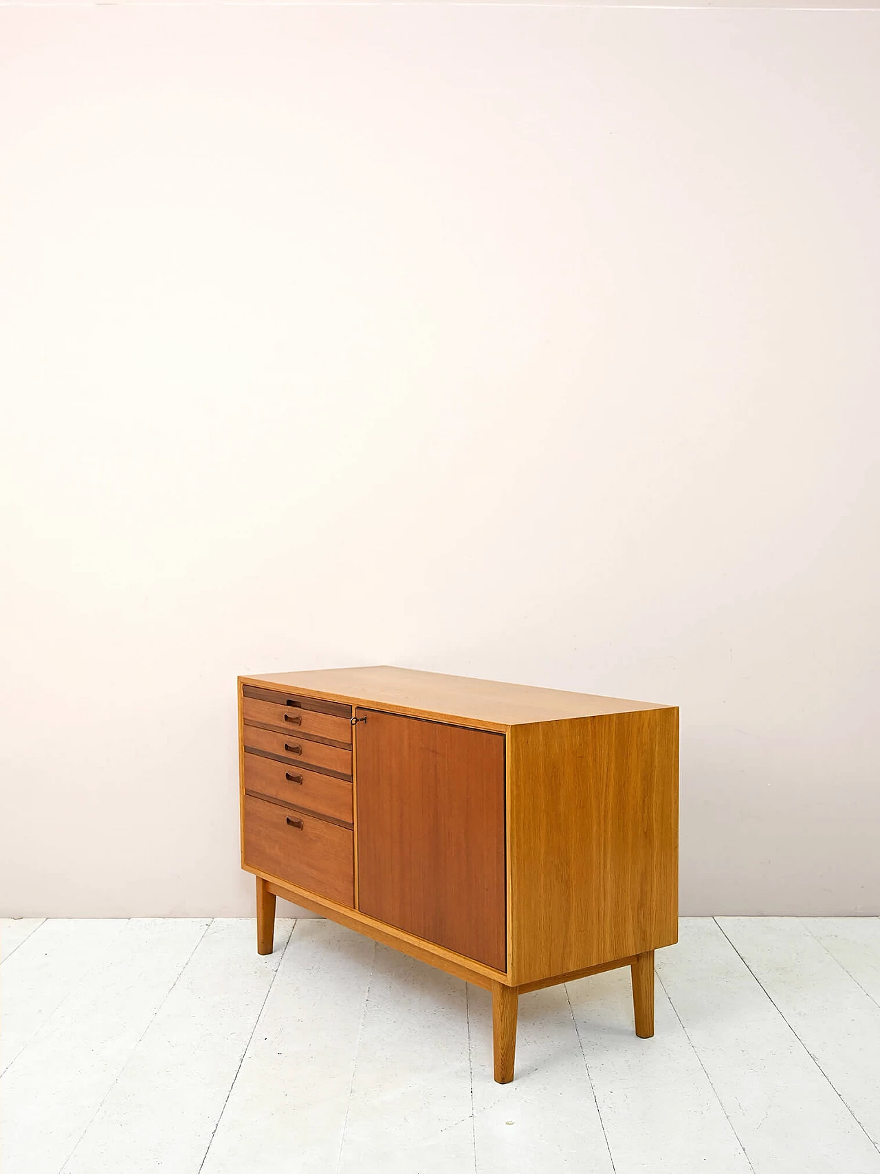 Small Scandinavian sideboard with pull-out top, 1960s 7