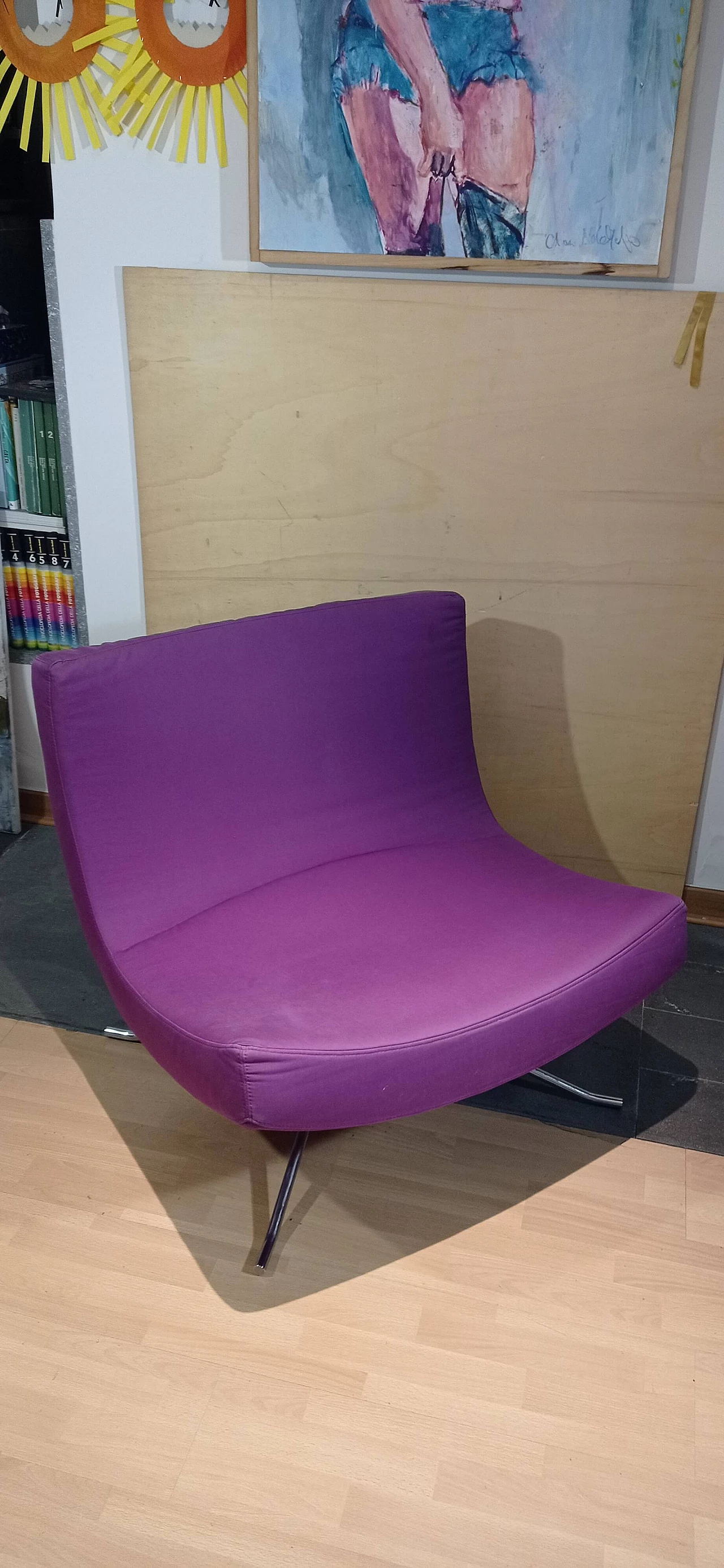 Poltrona Pop in tessuto viola di Christian Werner per Ligne Roset 6