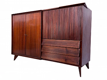 Teak sideboard with bar compartment by Vittorio Dassi, 1950s