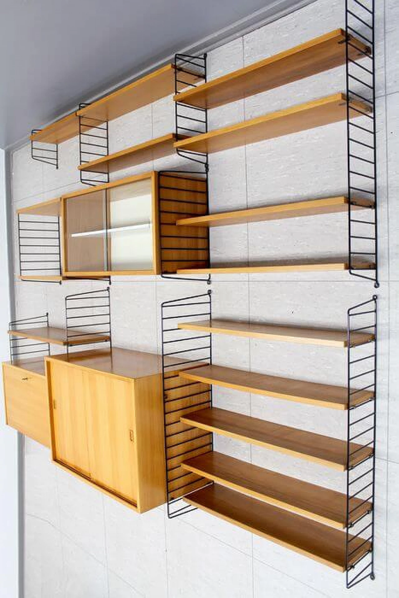 String modular bookcase by Kajsa & Nisse Strinning for String Design AB, 1950s 1