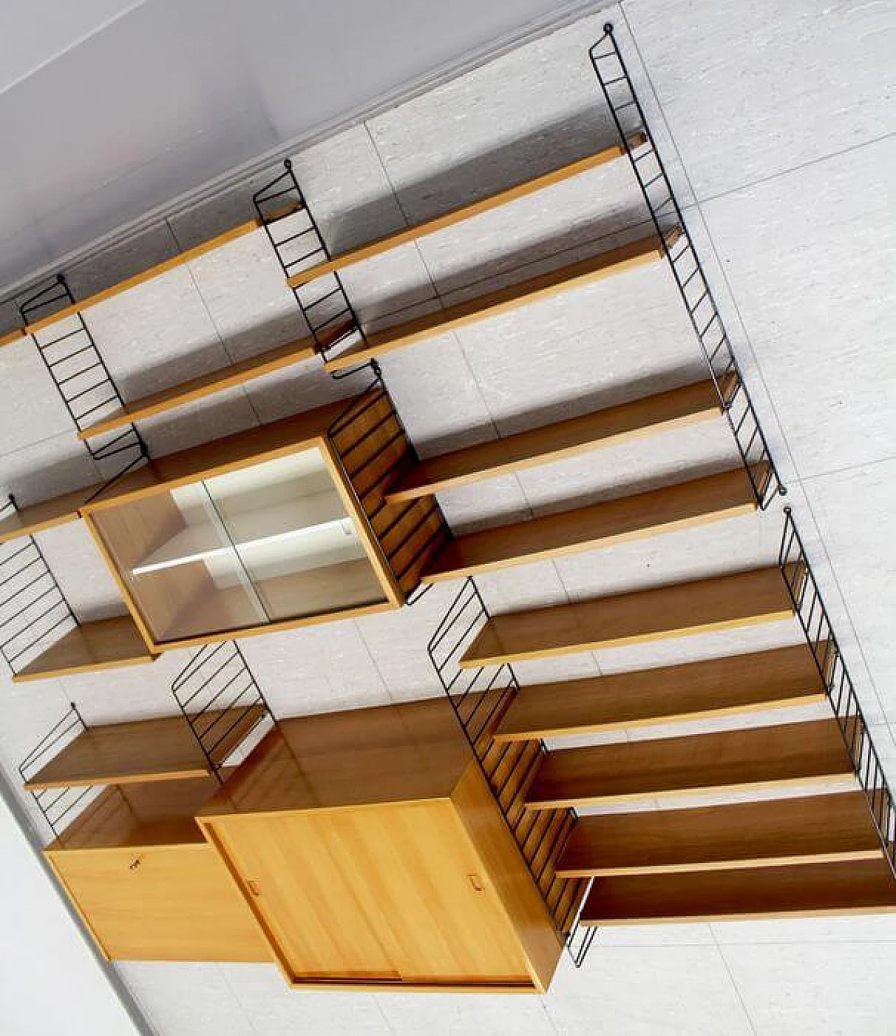 Libreria modulare String di Kajsa & Nisse Strinning per String Design AB, anni '50 2