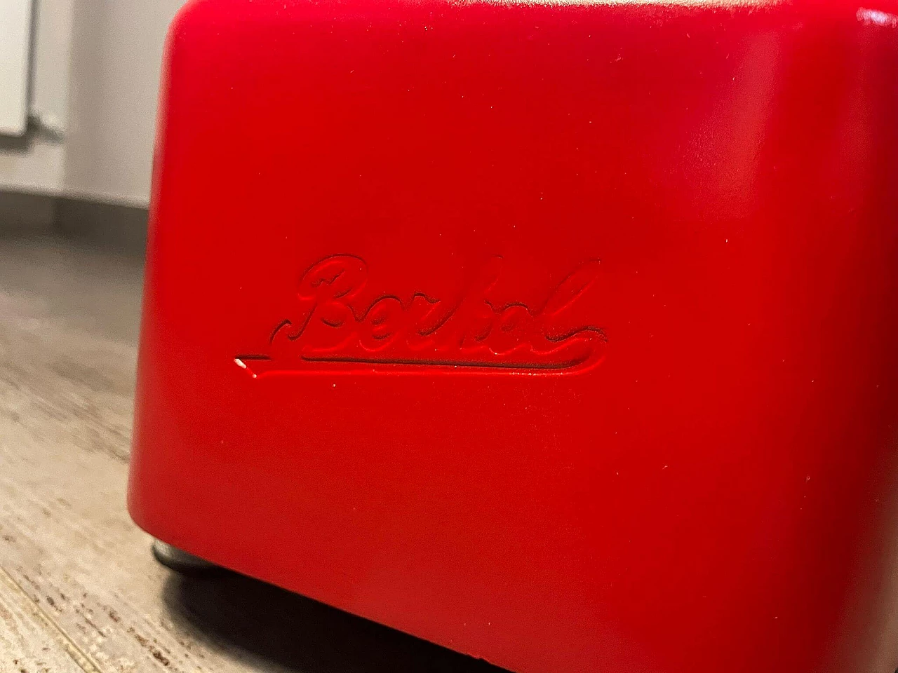 Red painted metal Berkel scale, 1960s 4