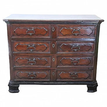 Lombard Louis XIV solid walnut dresser, second half of the 17th century