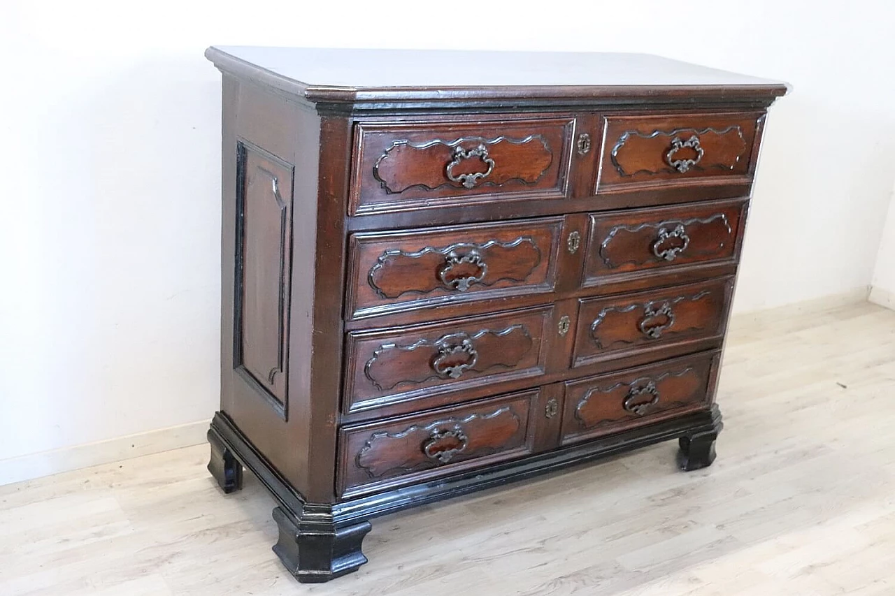 Lombard Louis XIV solid walnut dresser, second half of the 17th century 2