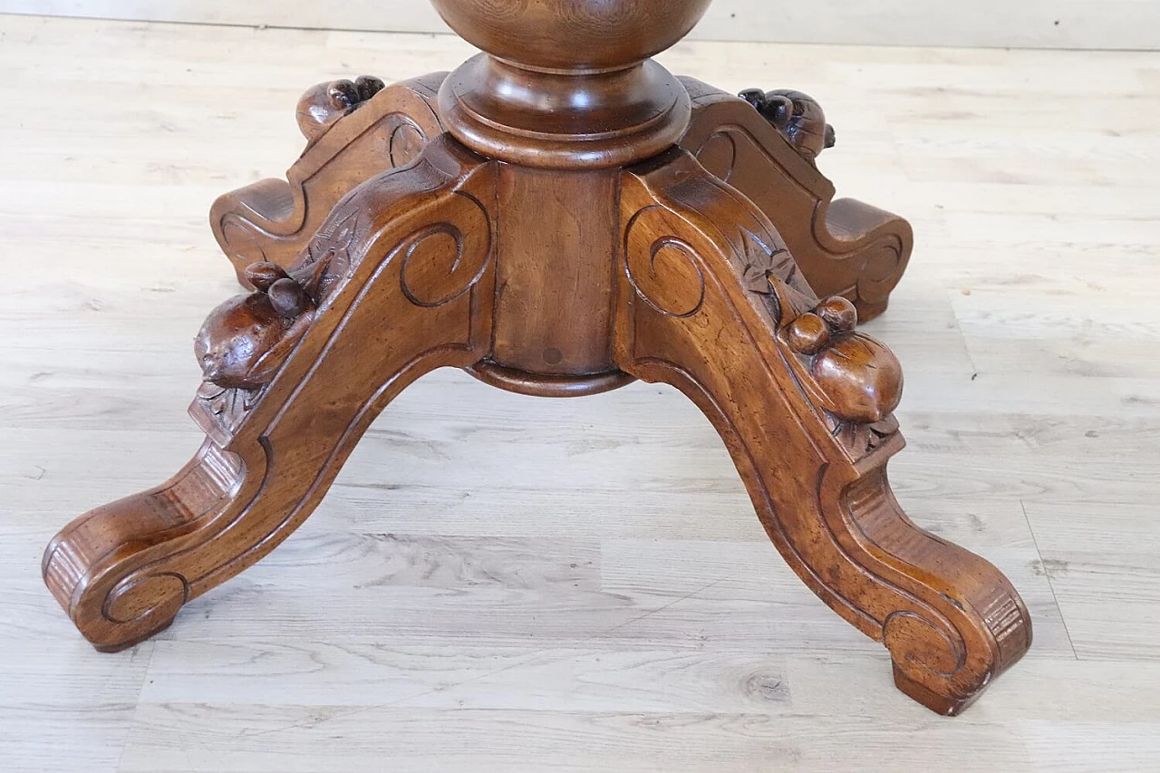 Louis Philippe oval solid walnut extendable table, mid-19th century 4