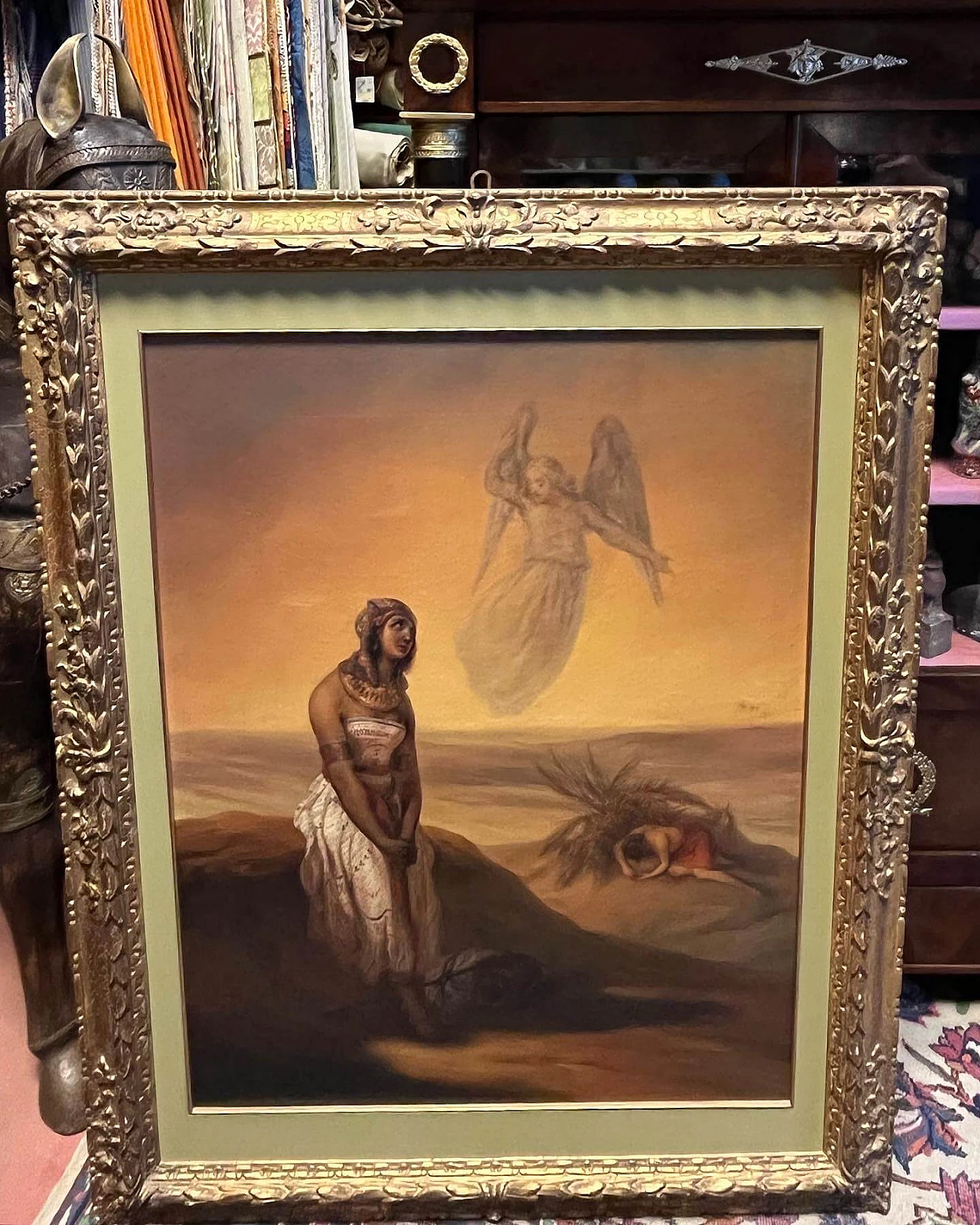 Oil on canvas of Orientalist scene, 19th century 1