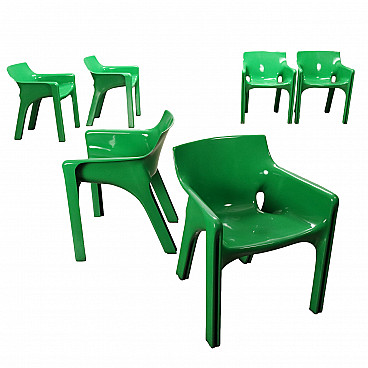 6 Gaudi Chairs by Vico Magistretti for Artemide, 1970s