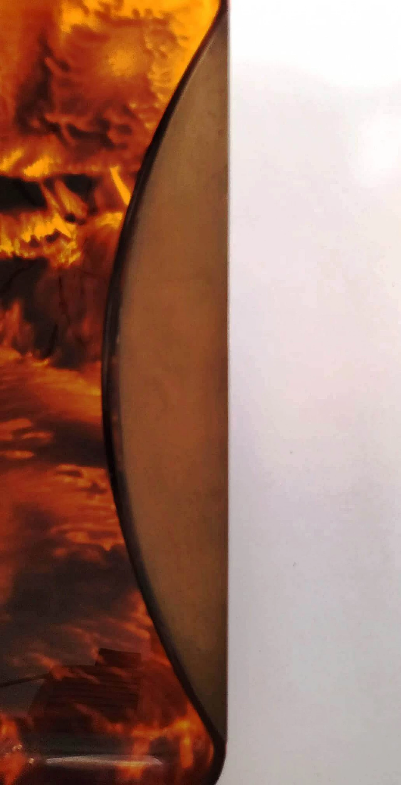 Tortoiseshell lucite and brass tray by Guzzini, 1960s 6