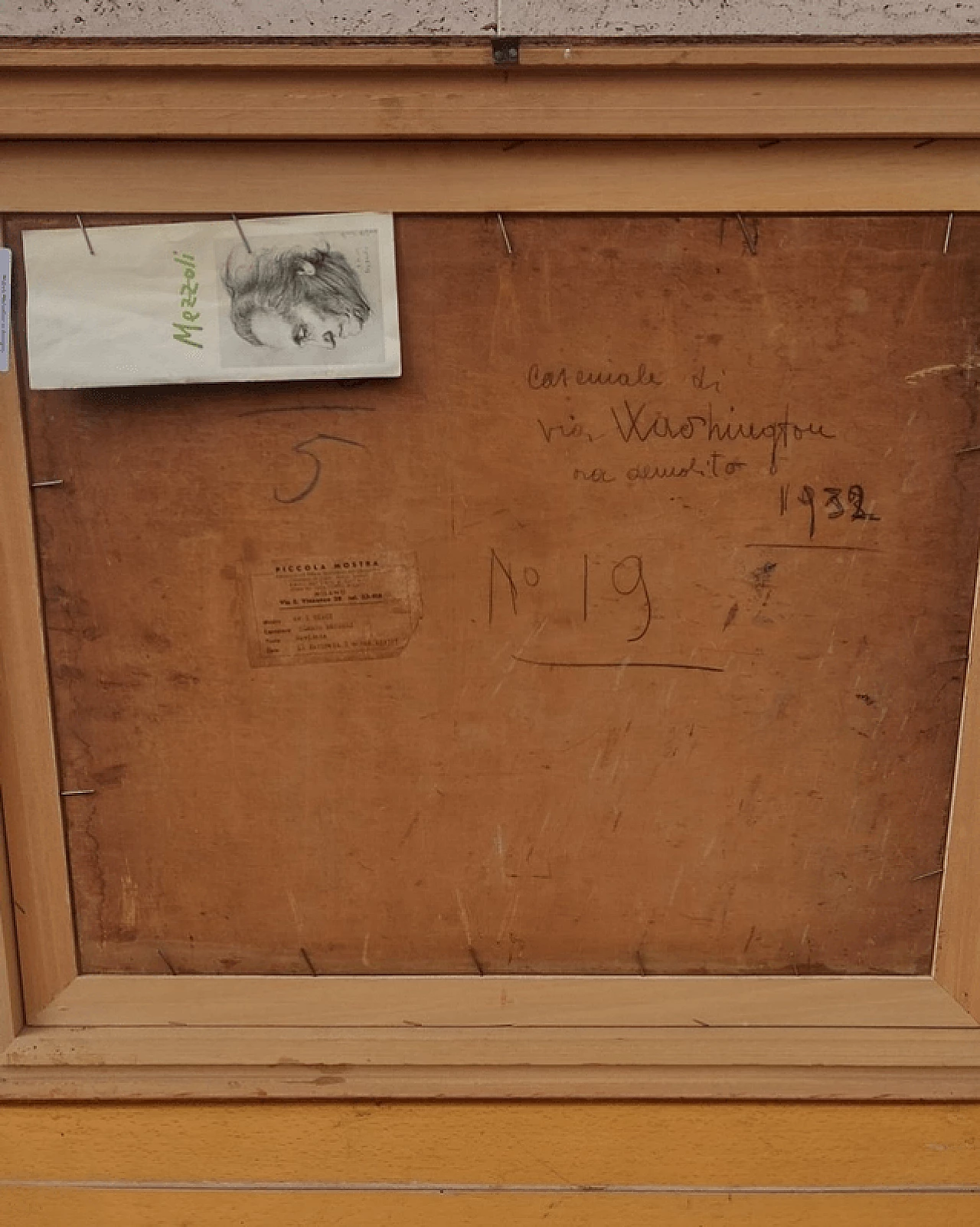 Olmedo Mezzoli, landscape with buildings, oil painting on canvas, 1932 2