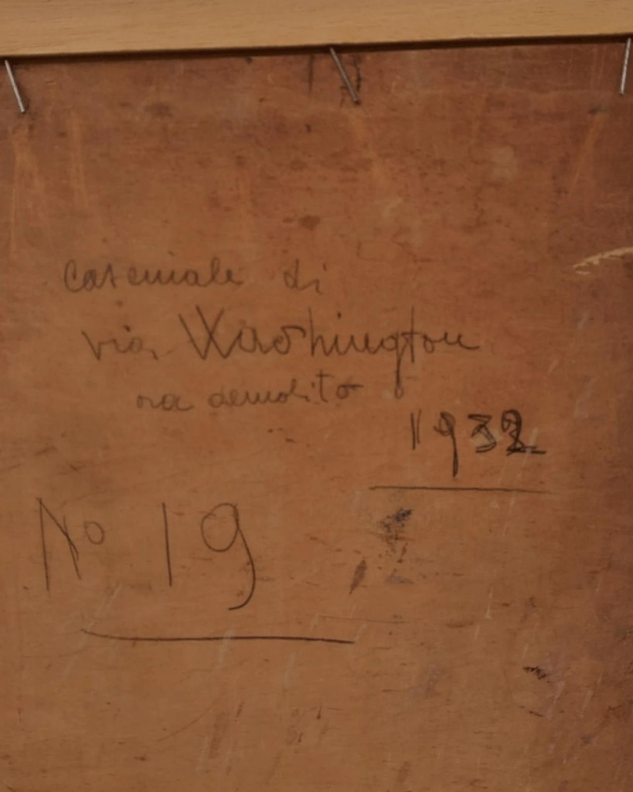 Olmedo Mezzoli, landscape with buildings, oil painting on canvas, 1932 3