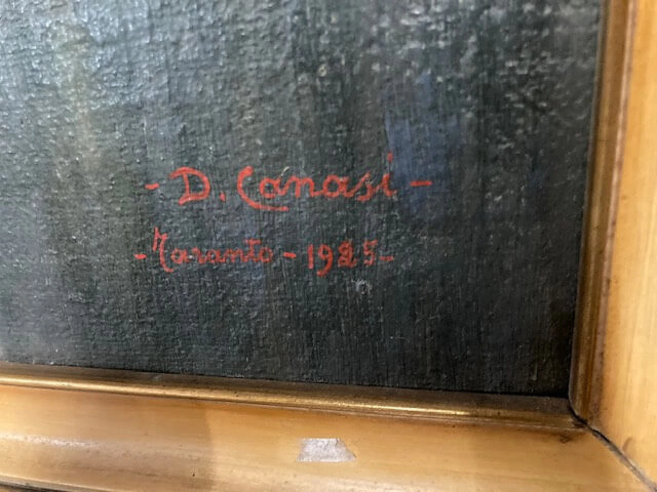 Dante Canasi, veduta di Taranto, dipinto a olio su faesite, 1925 2